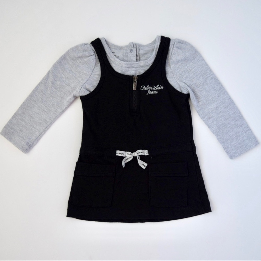 Calvin Klein Jeans Black & Gray 2-in-1 Tunic Top